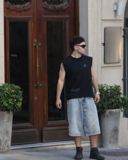 Musculosa Worn Black