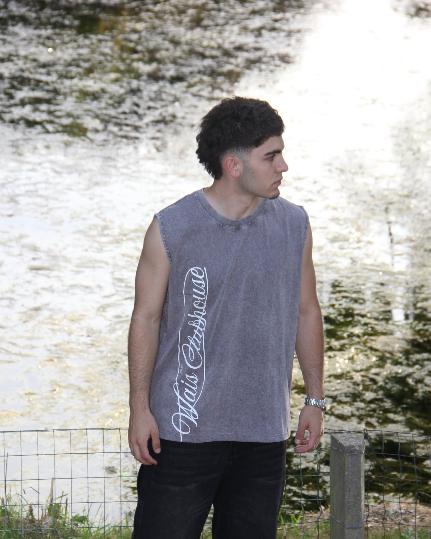 Musculosa grey washed