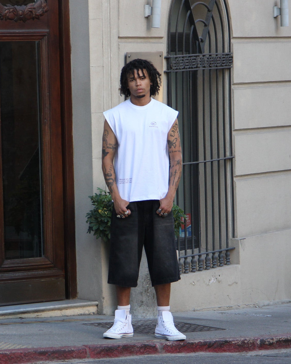 Musculosa Worn White