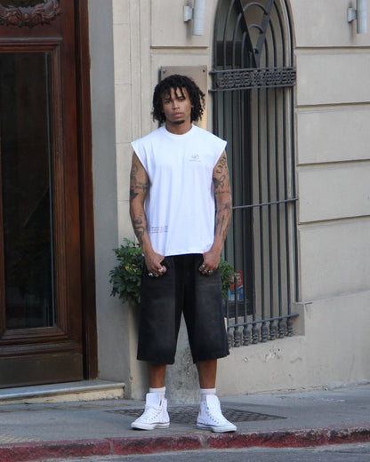 Musculosa Worn White