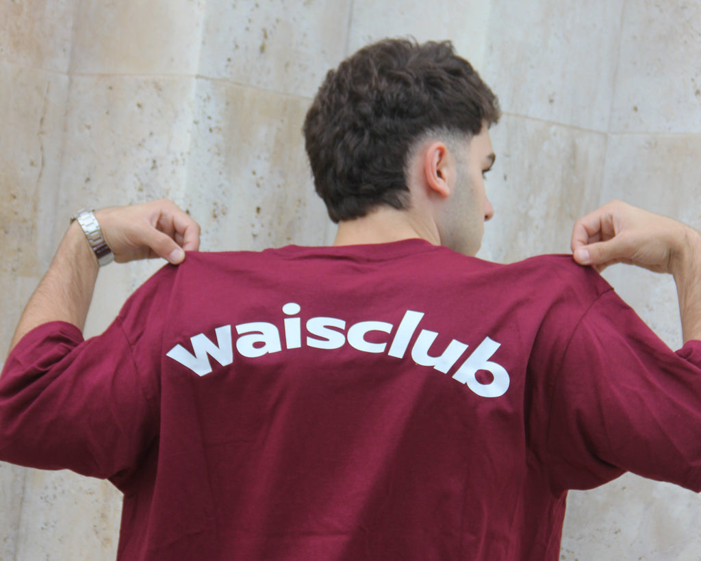 REMERA CURVED RED WINE