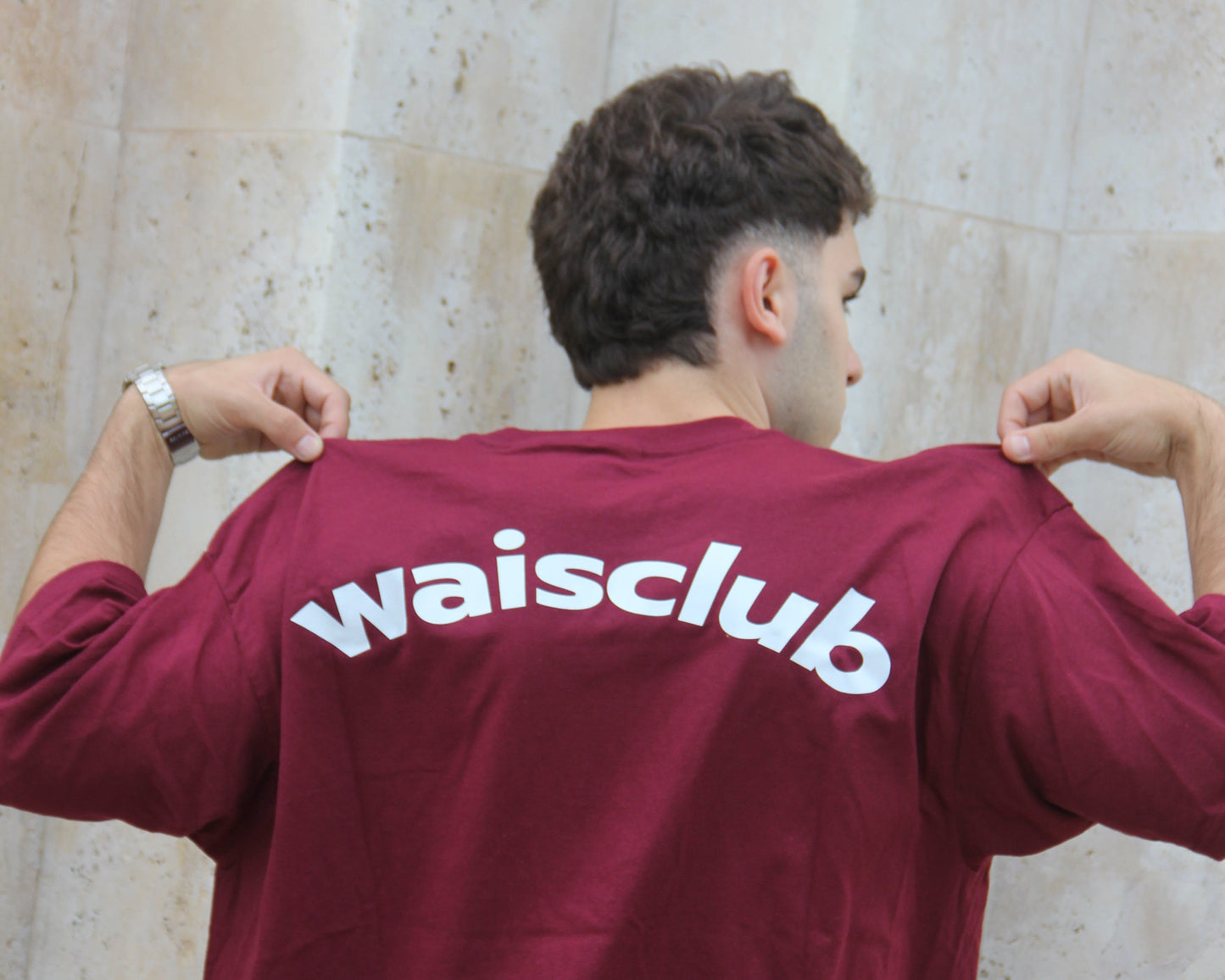 Remera Curved Wine Red