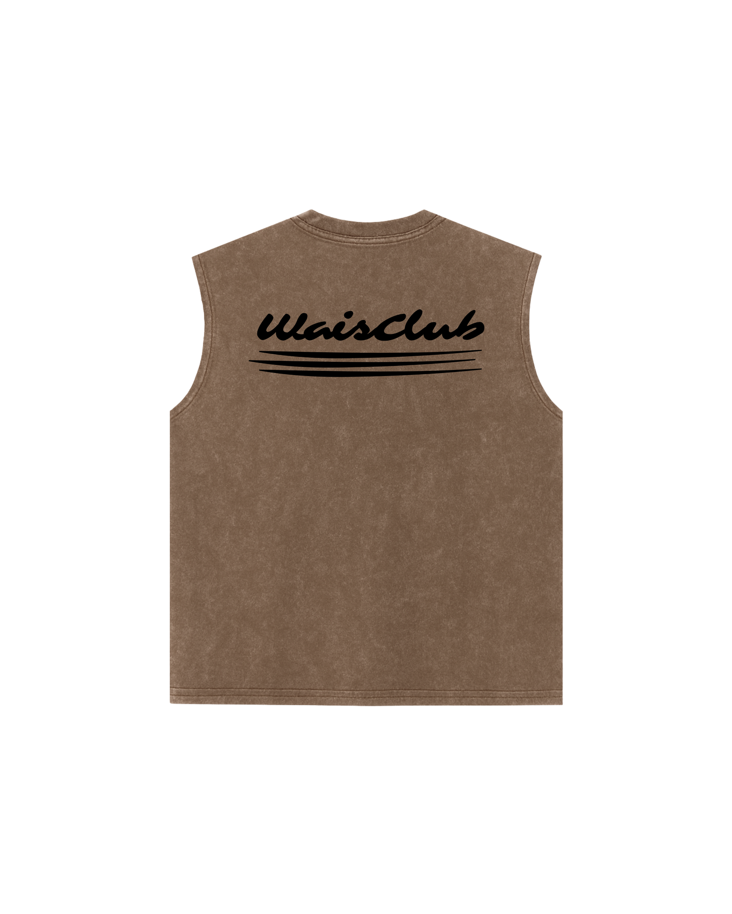 Musculosa brown washed embroidery