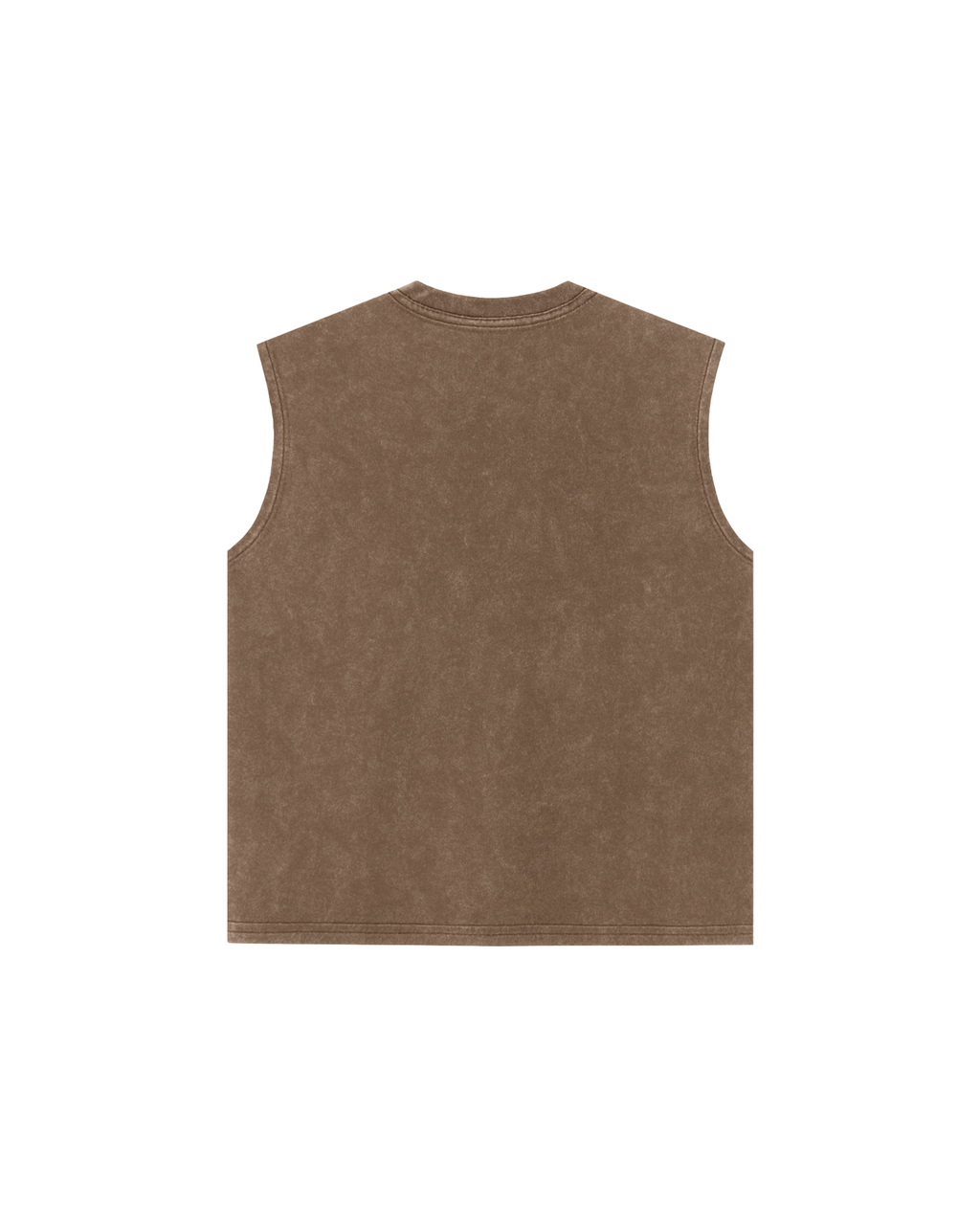 MUSCULOSA BROWN WASHED EMBROIDERY