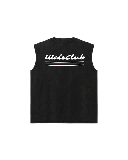 Musculosa Black washed embroidery